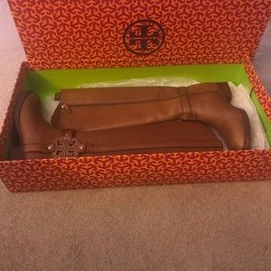 Tory Burch Amanda Riding Boot-Tumbled Leather